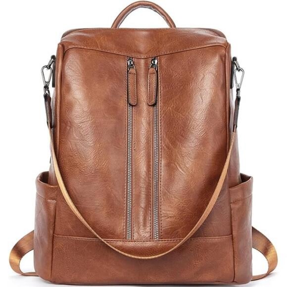 BROMEN Backpack Purse Leathe Backpack for Women Anti-theft Bookbag Purse